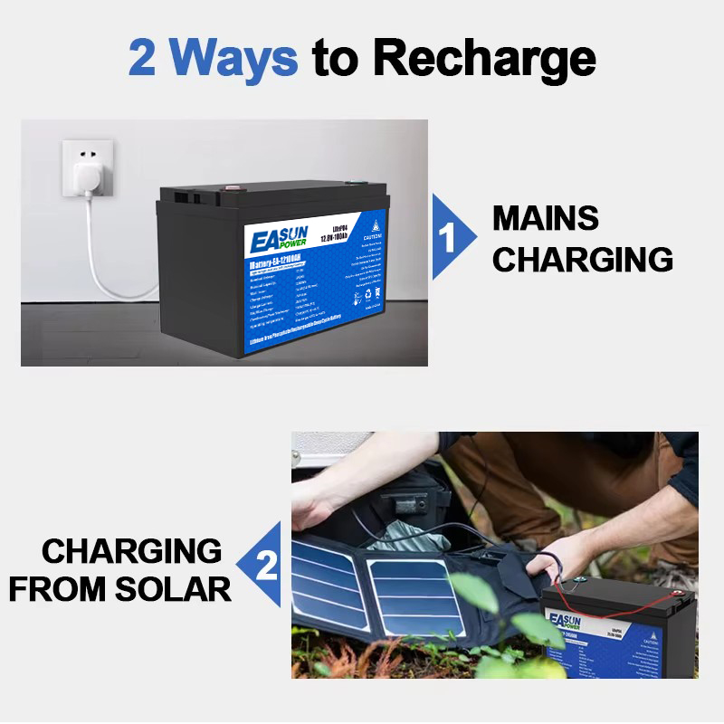 EASUN POWER 12V 100Ah LiFePO4  - đánh giá và giá Outdoor Power Inverter