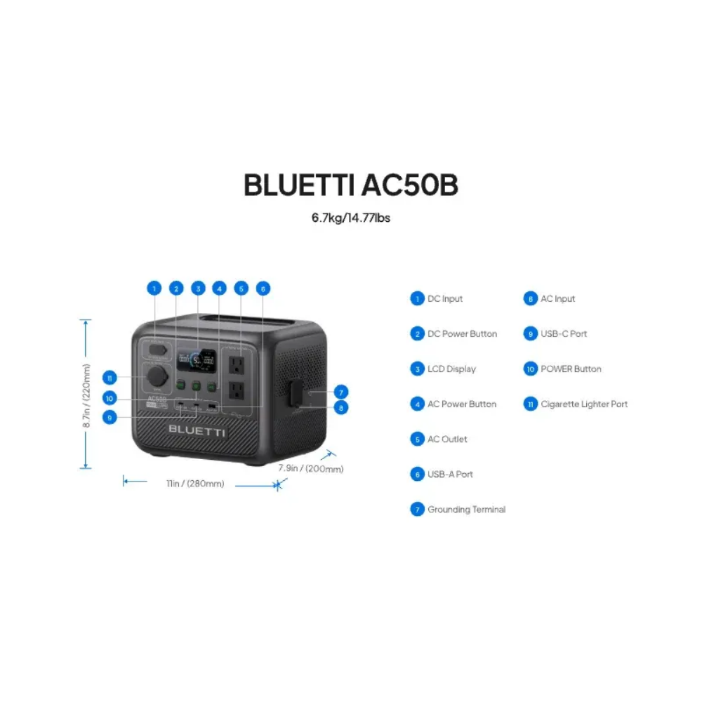 BLUETTI AC50B Portable Power S - đánh giá và giá Outdoor Power Inverter