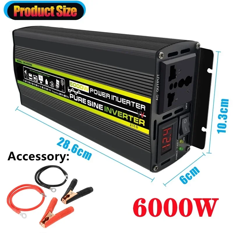 6000W DC12/24V to AC 220V Pure - đánh giá và giá Outdoor Power Inverter